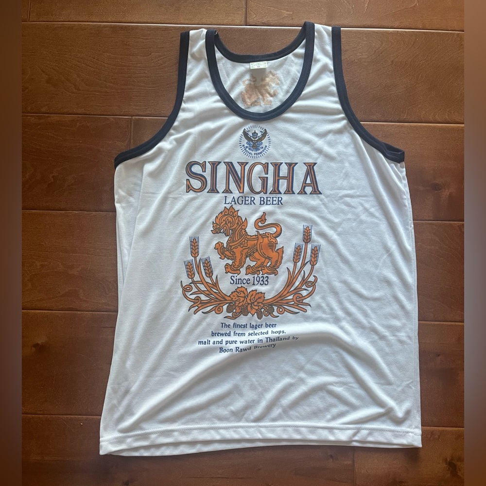 Singha Lager Beer White Tank Top